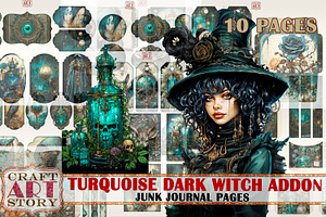 Turquoise dark witch Junk Journal