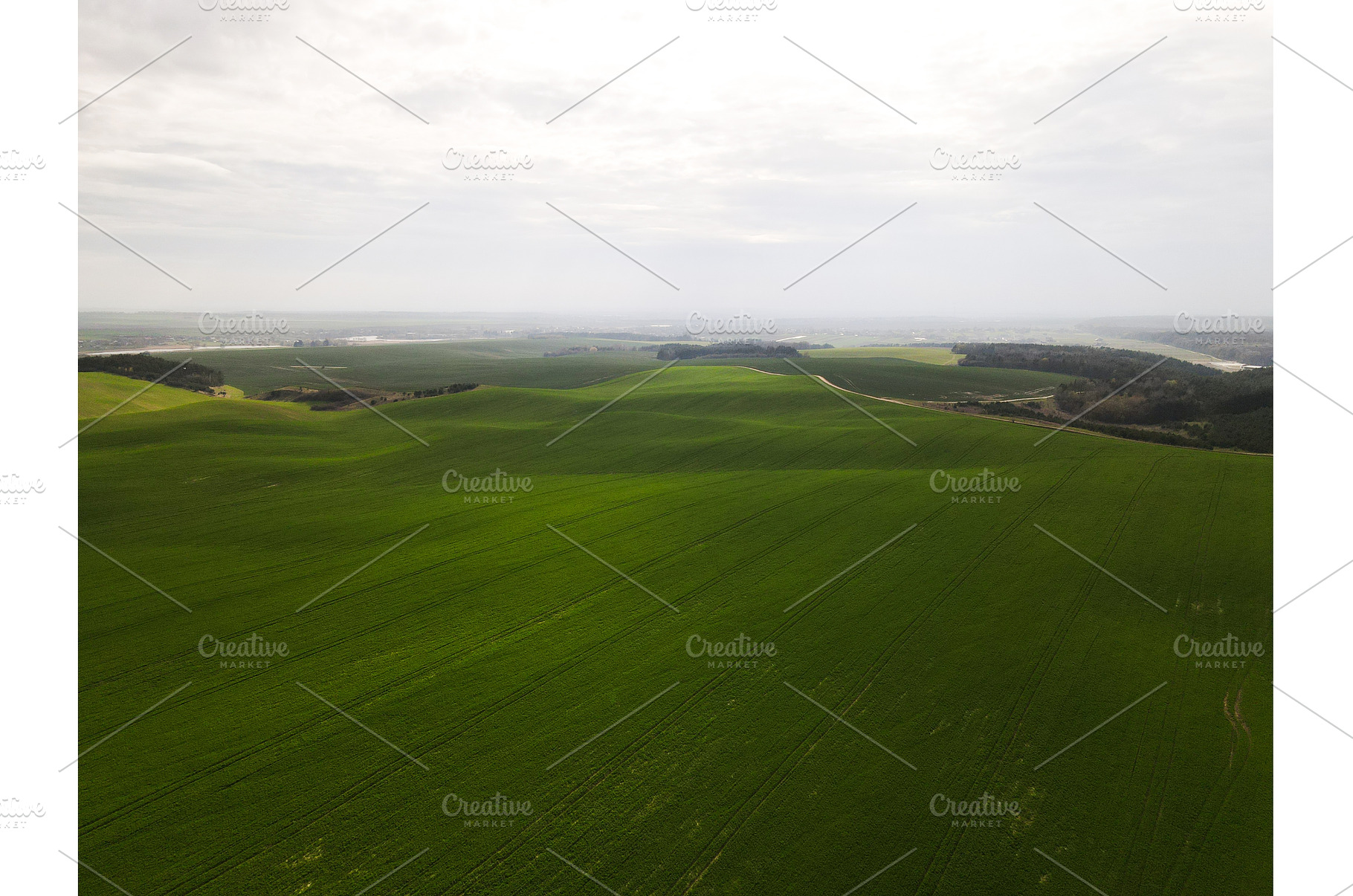 Aerial view of rolling green, a Nature Photo by volodymyrshtun13795