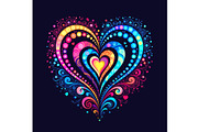 Bright Abstract Decorative Heart, a Decorative Illustration by Sharon Schwalbe (Thumbnail 2 of 3)