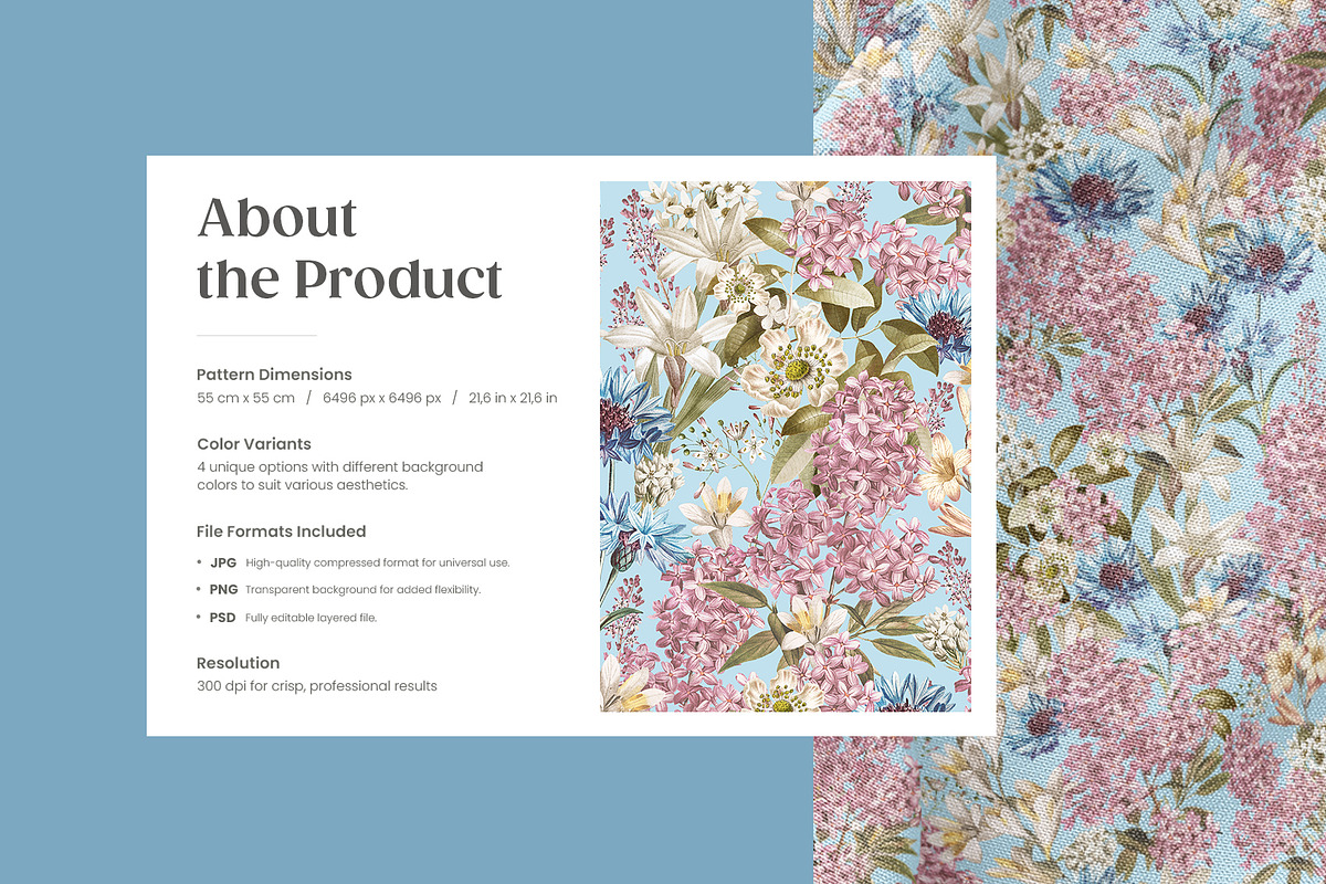 Tender Flora Botanical Pattern, a Pattern Graphic by Yello_illustration (Photo 2 of 14)