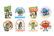 fast food groovy style illustration, a Food Illustration by grindstudio (Thumbnail 2 of 4)