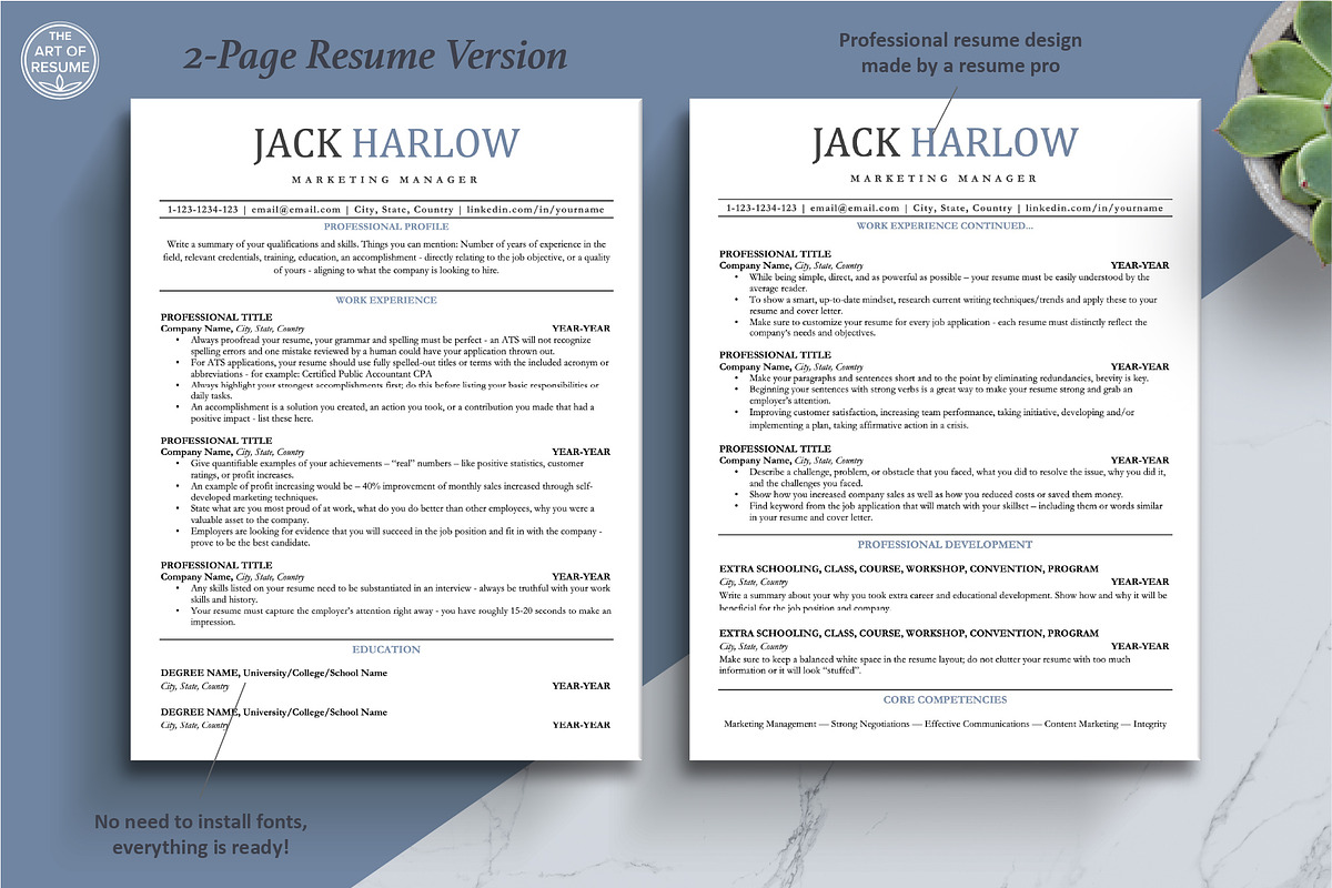 ATS-Friendly Resume CV Format, a Resume Template by The Art of Resume (Photo 4 of 8)