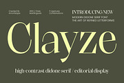 Clayze High Contrast Editorial Serif, a Serif Font by AmorfaType (Thumbnail 1 of 8)