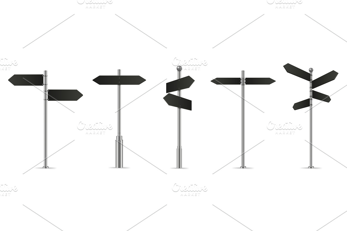 Finger Post. 3D wayfinding sign, a Graphic by winwin.art