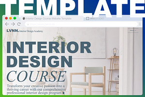Interior Design Course Website, a Wix Template by Studio Template by parnii