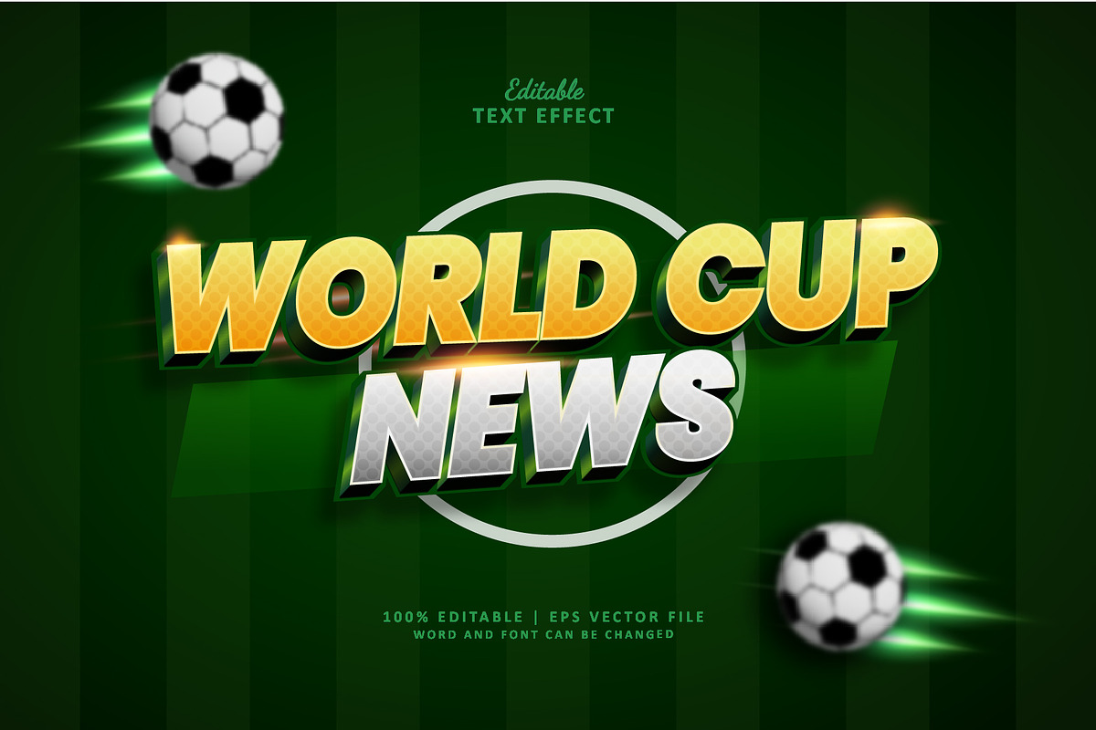 Text Effect World Cup News, a Layer Style Add-On by Navy Graphic (Photo 1 of 2)