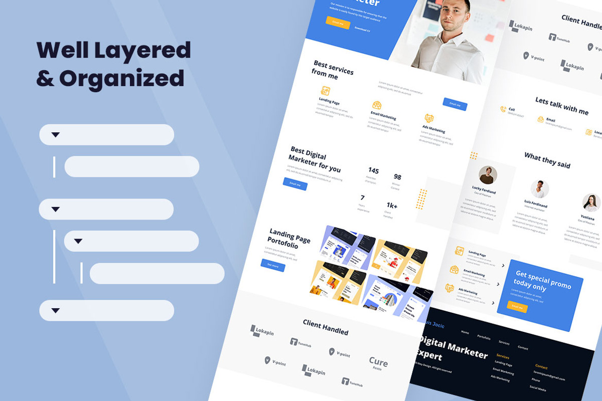 Portfolio Web Design, a Wireframe Template by INSPR STD (Photo 2 of 6)