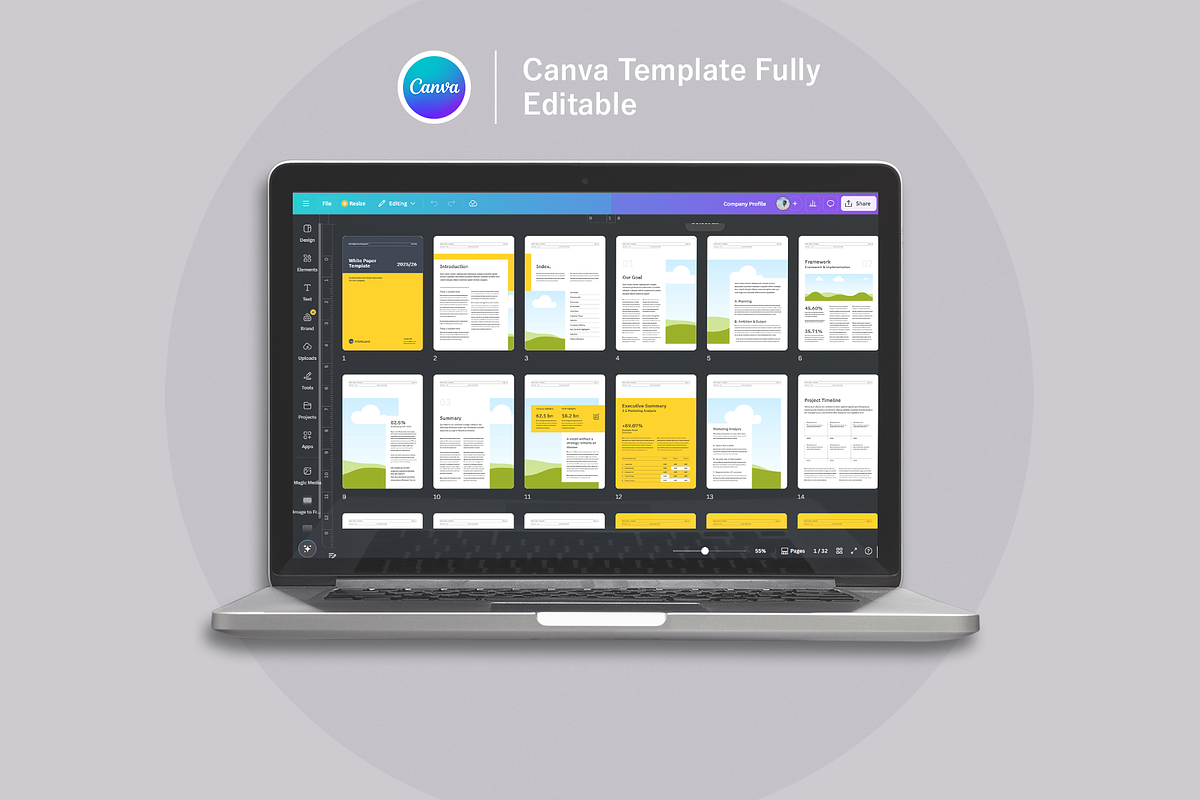 White Paper | Canva, Word, PPTX, IND preview 5