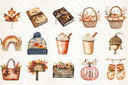 Boho Fall  Autumn Clipart, a Seasonal Illustration by Rose Art (Thumbnail 2 of 7)