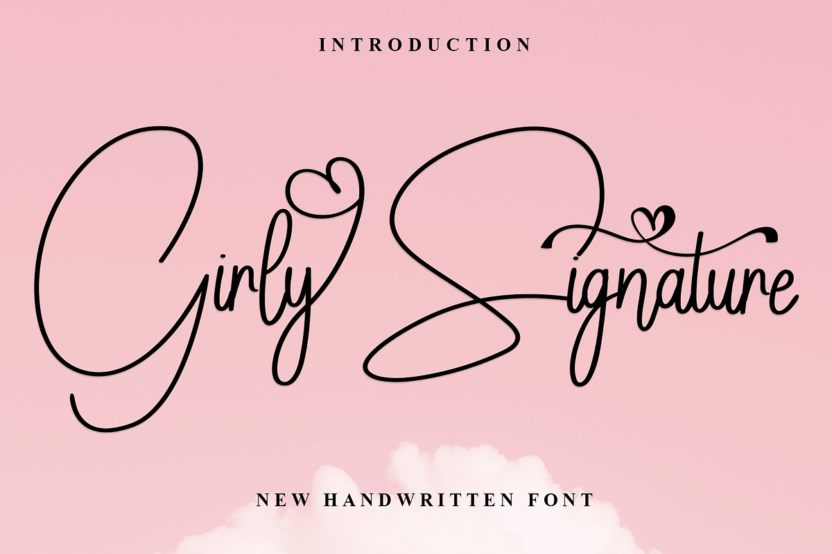 Girly Signature, a Font by FreshTypeINK (Photo 1 of 8)