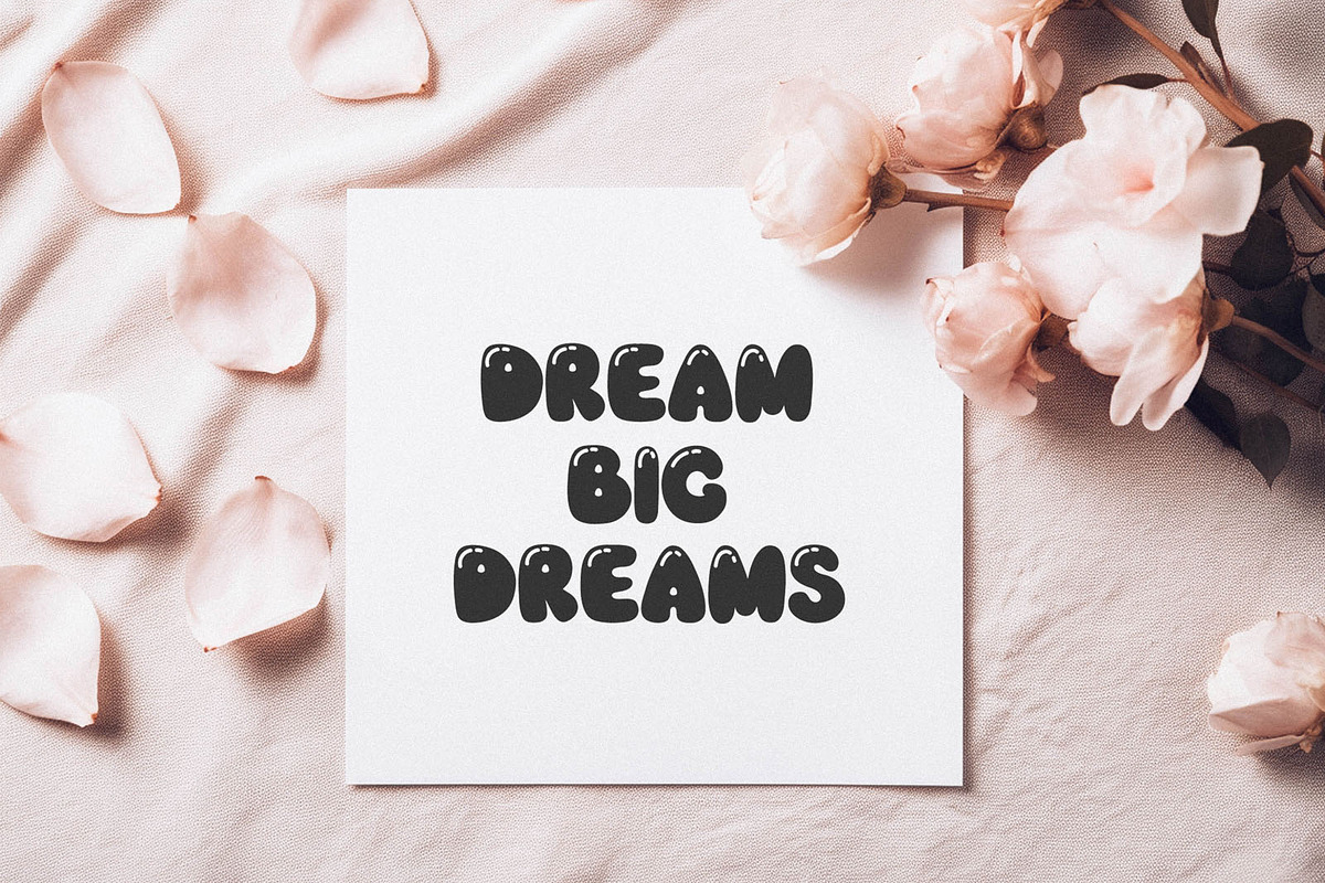 Sugar Mango Lovely Bubble Font, a Handwritten Font by BarcelonaShop (Photo 3 of 9)