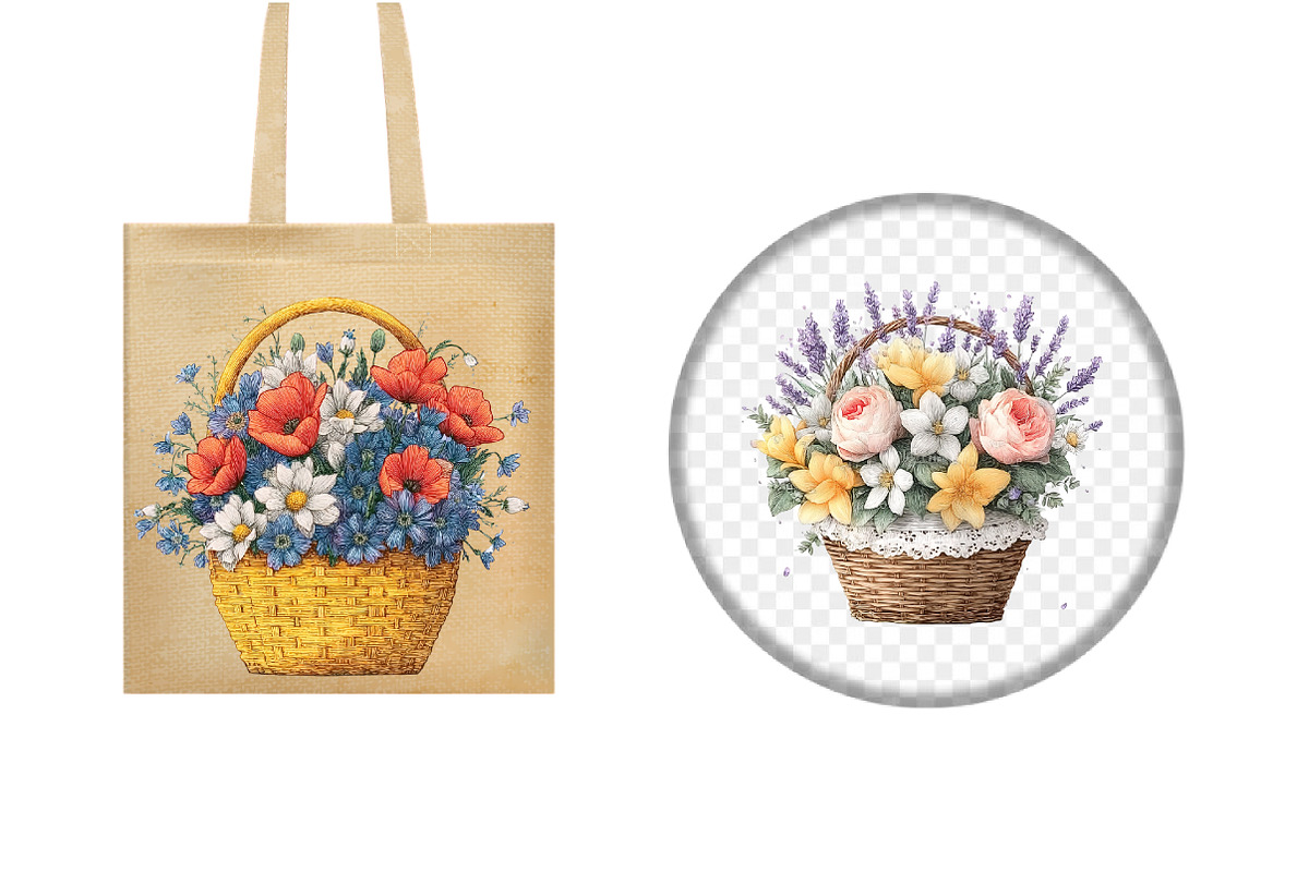 Spring Flower Basket Clipart, an Illustration by Design Market (Photo 5 of 5)