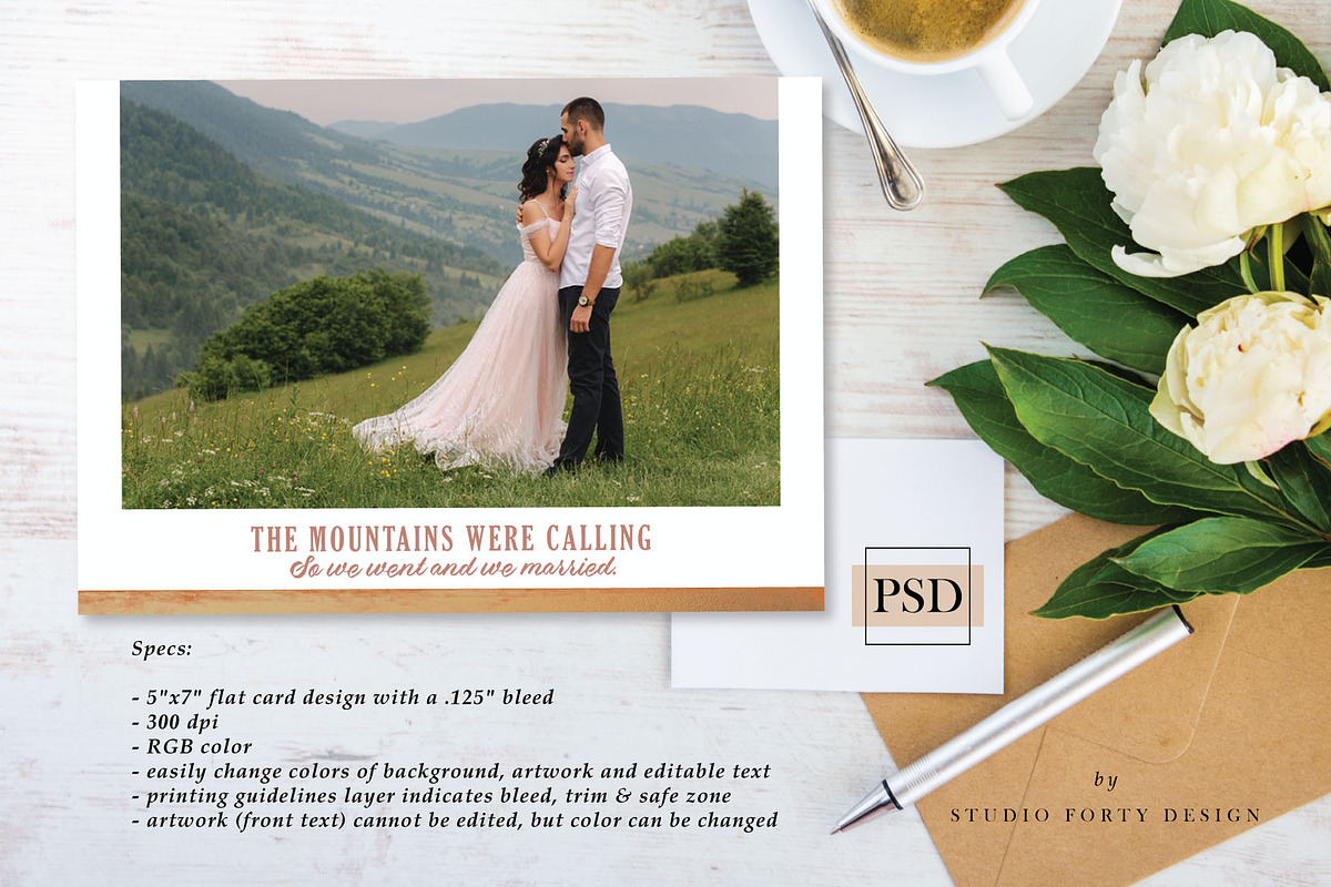 Mountainside Elopement E102, an Invitation Template by Studio Forty Design (Photo 4 of 5)