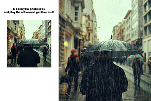 Rain Photoshop Action And Overlay