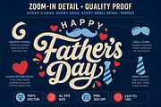 Happy Father’s Day Typography Bundle, an Object Graphic by ashek (Thumbnail 4 of 5)