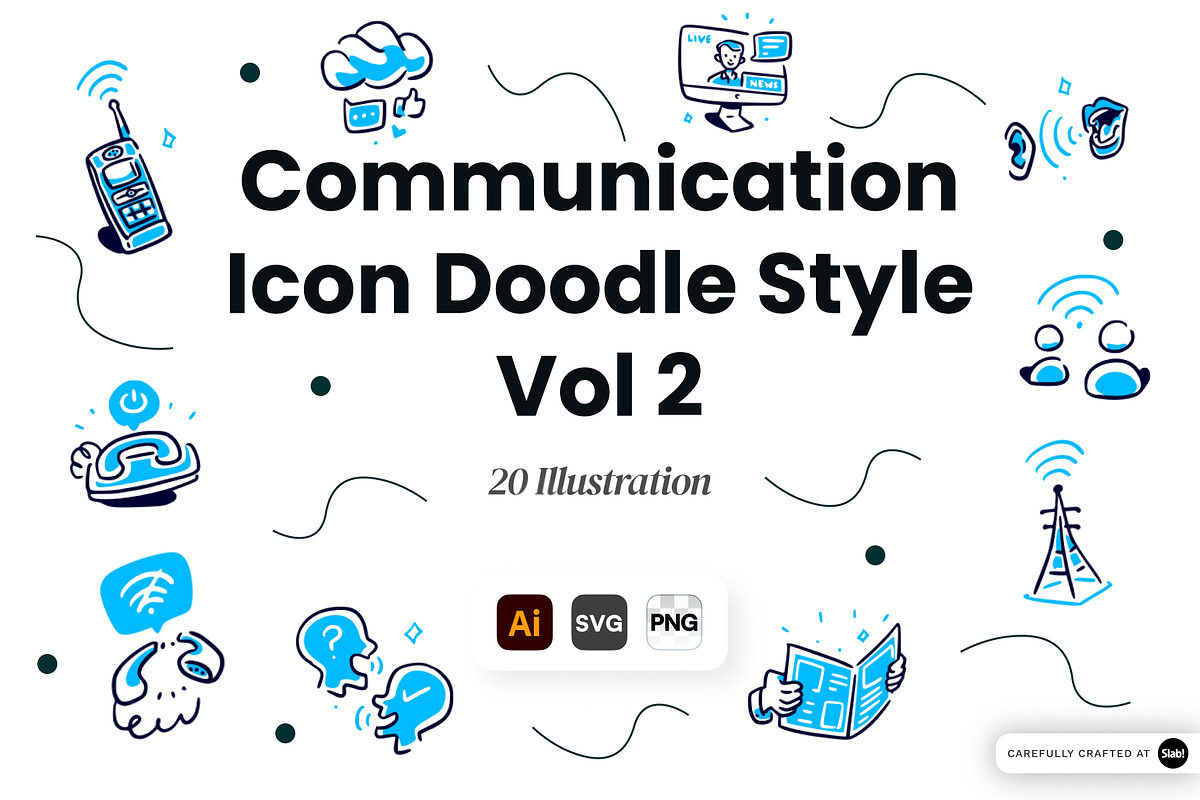Communication Icon Doodle Vol 2, an Object Graphic by SLAB! Design (Photo 1 of 3)