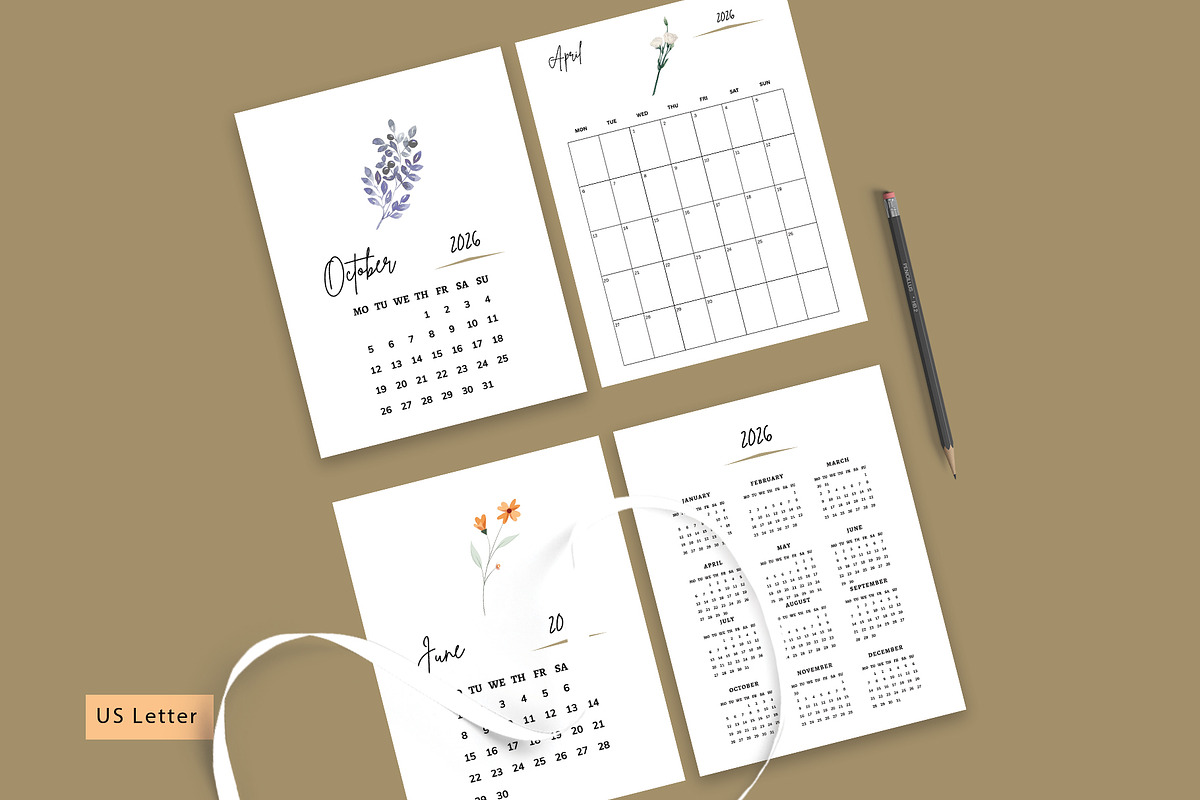 Calendar Template/Calendar 2026, a Stationery Template by Design Zone (Photo 7 of 8)