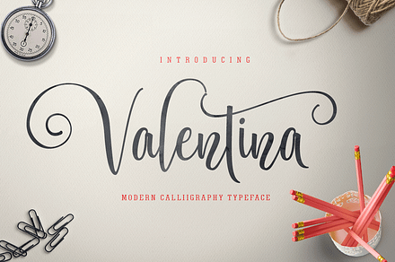 Valentina//Wedding Calligraphy Font
