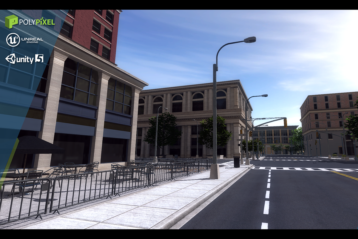 Urban City Pack, an Architecture 3D Model by PolyPixel (Photo 8 of 9)