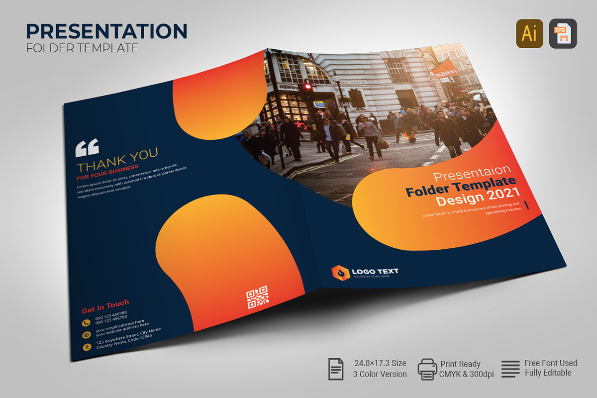 Presentation Folder Template Design, a Poster Template by zahidhossainalif (Photo 1 of 6)