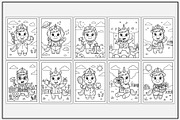 Unicorn at Work Coloring Book, an Animal Illustration by Lamia Emad (Thumbnail 2 of 5)