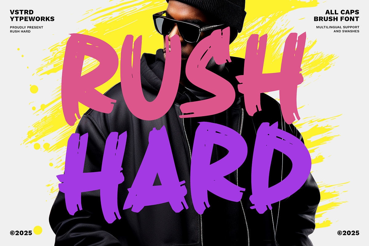 Rush Hard - Bold Brush Font, a Handwritten Font by VASTARD STUDIO (Photo 1 of 10)