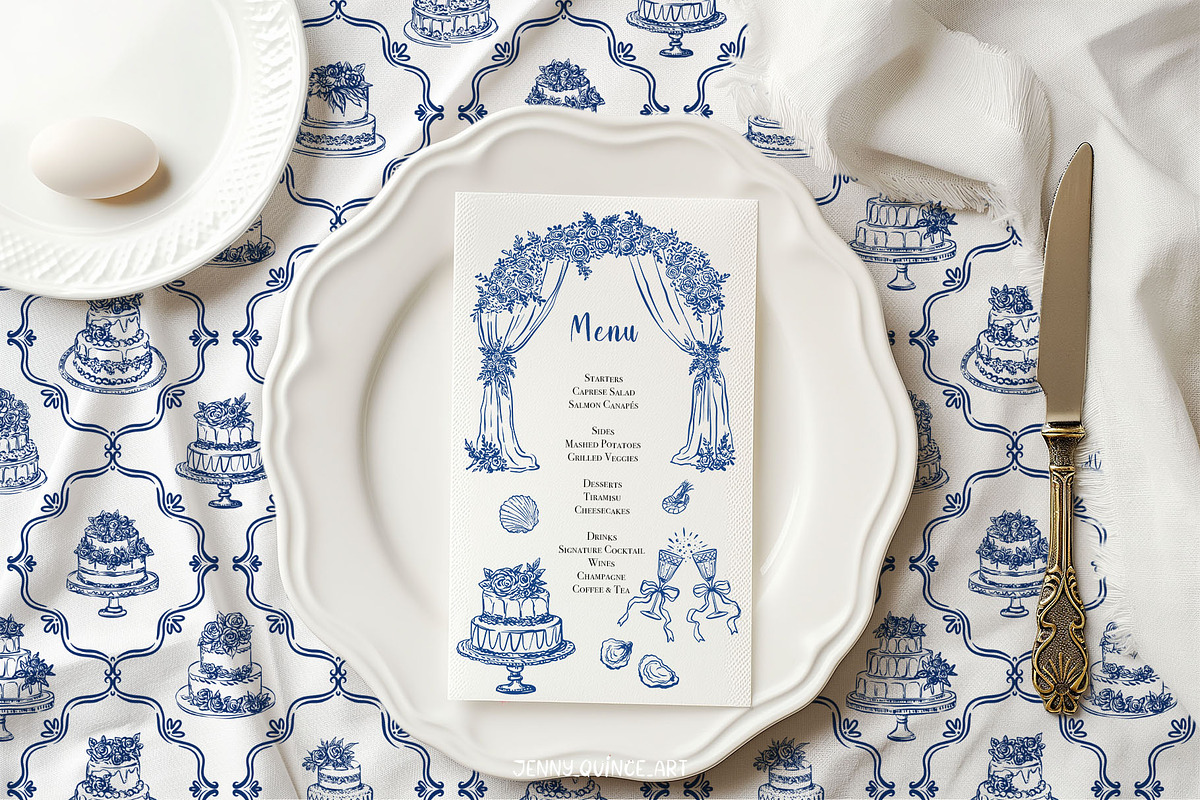 Italian Whimsical Clipart Set, an Object Illustration by Jenny Quince (Photo 10 of 15)