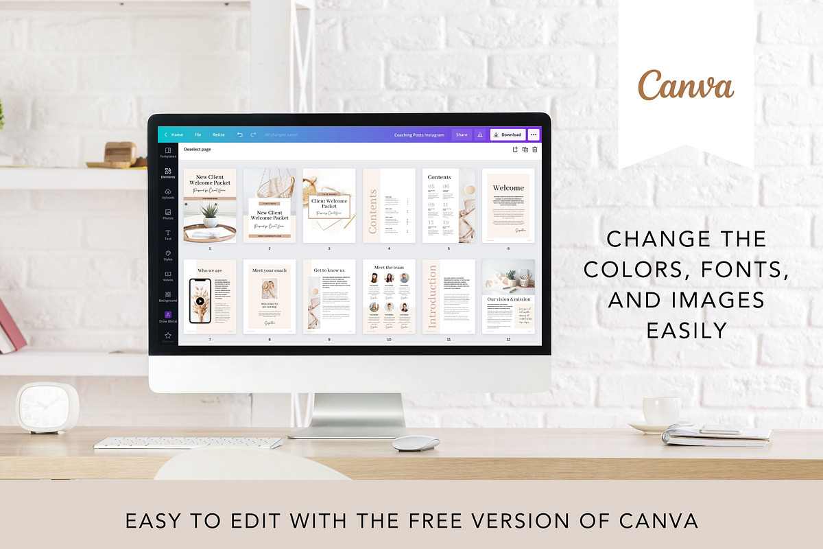 Coaching Client Welcome Pack Canva, a Brochure Template by DeeBeeDesign (Photo 8 of 10)