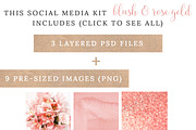 Pink Rose Gold Social Media Template, a Social Media Template by Essem Creatives (Thumbnail 5 of 6)