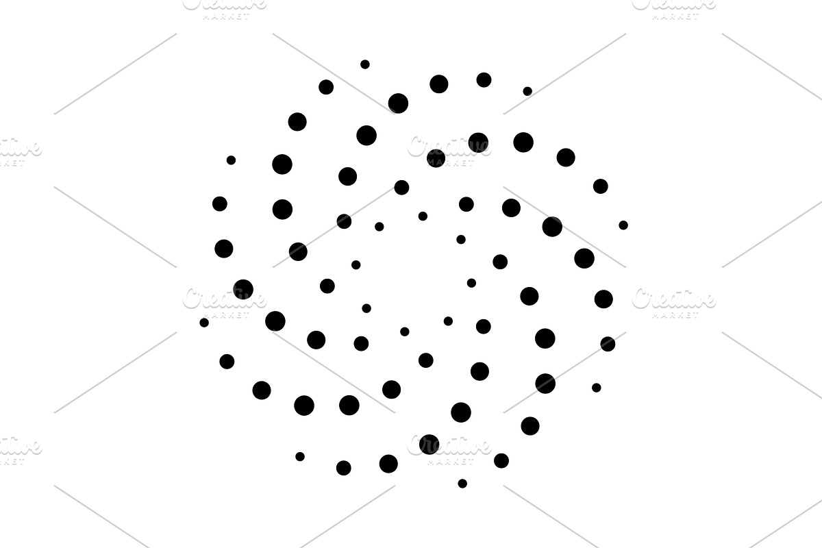 Halftone dotted speed lines, an Illustration by Things for designers