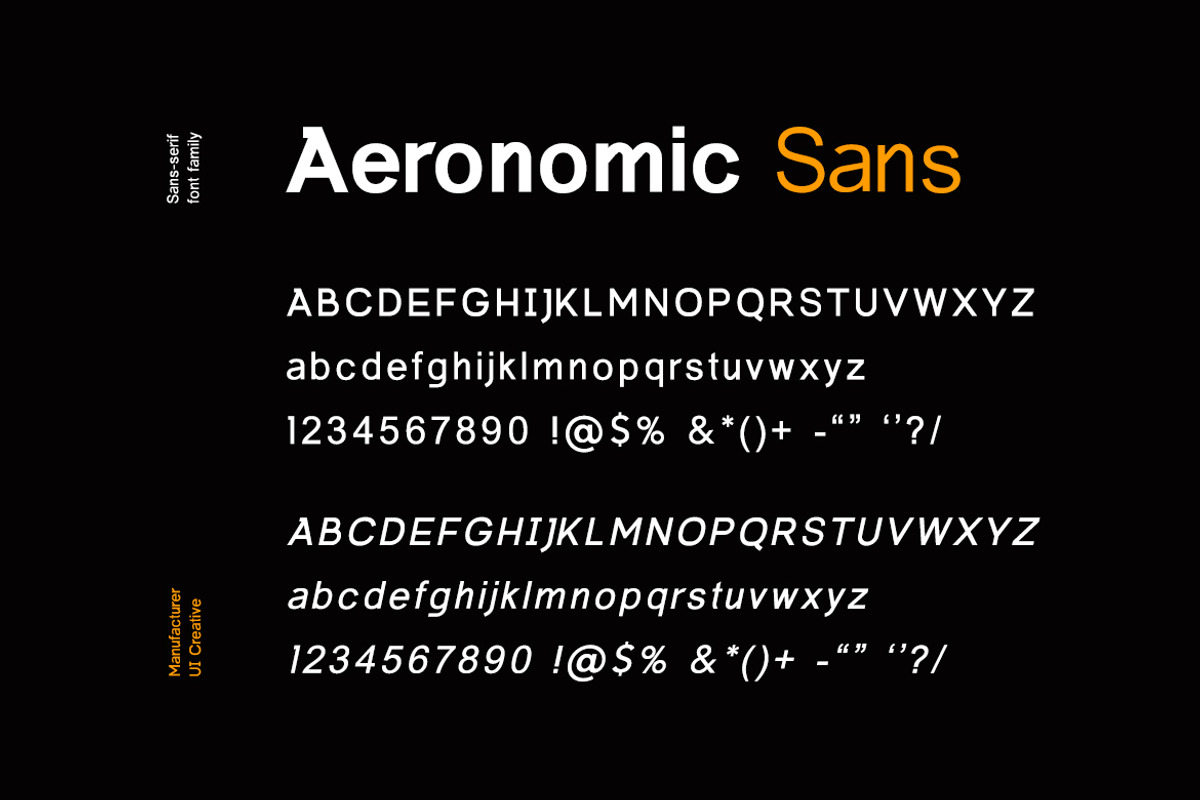 Aeronomic Sans Serif Font, a Sans Serif Font by UICreative (Photo 8 of 13)