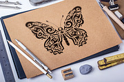 2 tribal butterflies, an Illustration by Xella Design (Thumbnail 1 of 2)