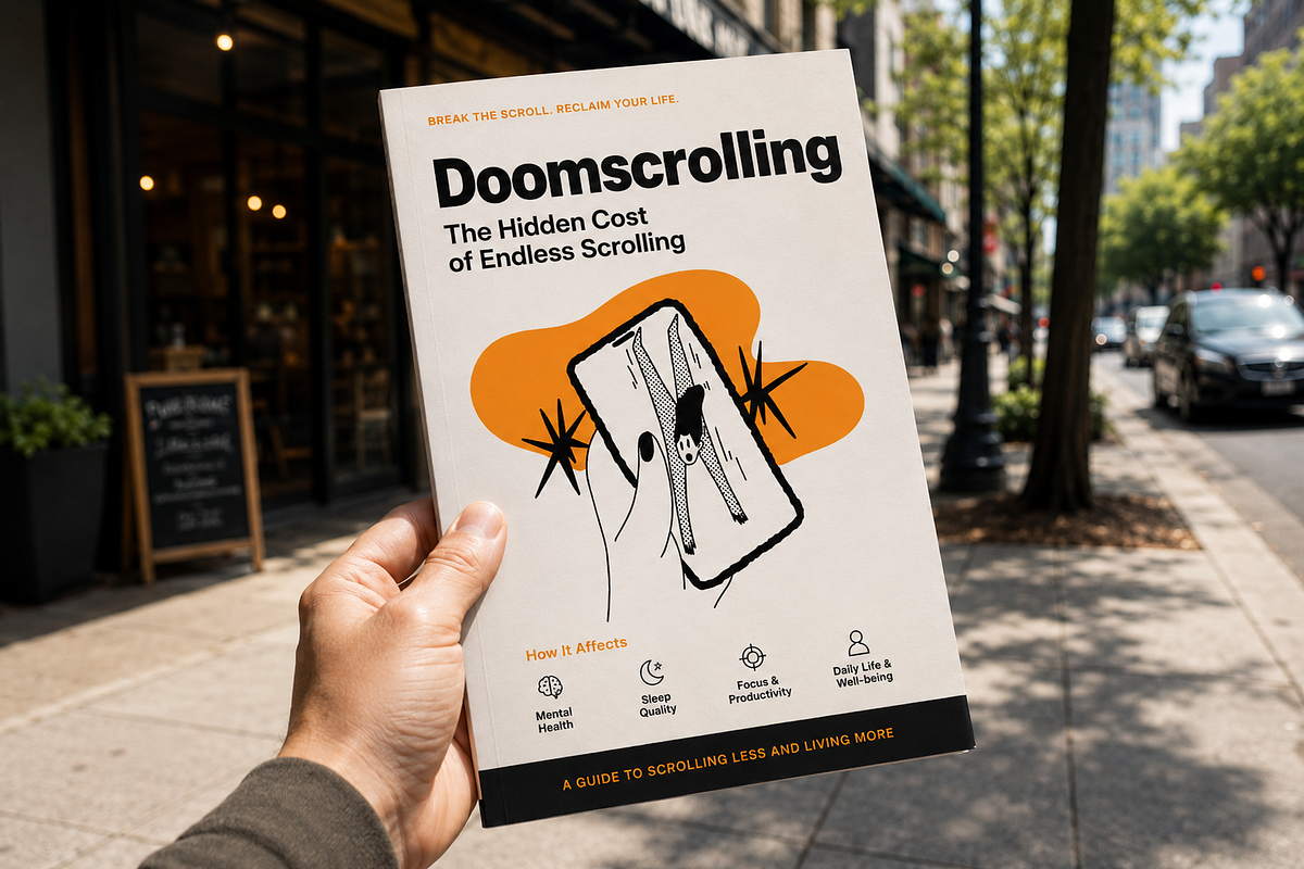 Doomscrolling Concept Illustration, a Technology Illustration by Ilustaria (Photo 2 of 3)