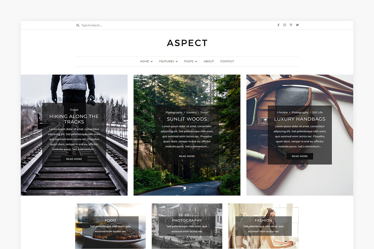 Aspect - WordPress Blog Theme, a WordPress Template by Lucid Themes (Photo 3 of 6)