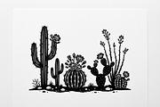 60 Desert Cactus Floral Silhouette, a Seasonal Illustration by Amazin_art (Thumbnail 2 of 21)