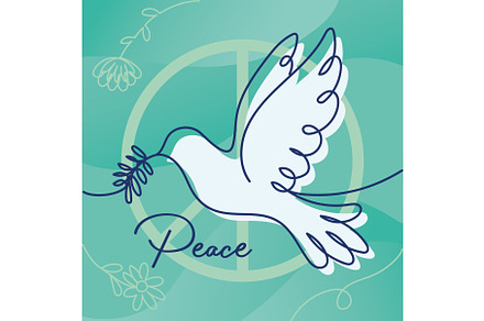 Peace outline cute sketch poster, an Illustration by studioDK