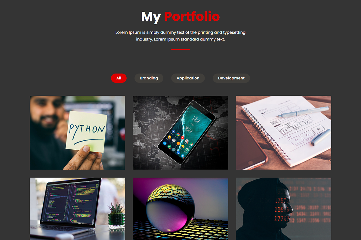 Dark Minimal Personal Branding HTML5, a HTML Template by Themeplaza (Photo 5 of 7)