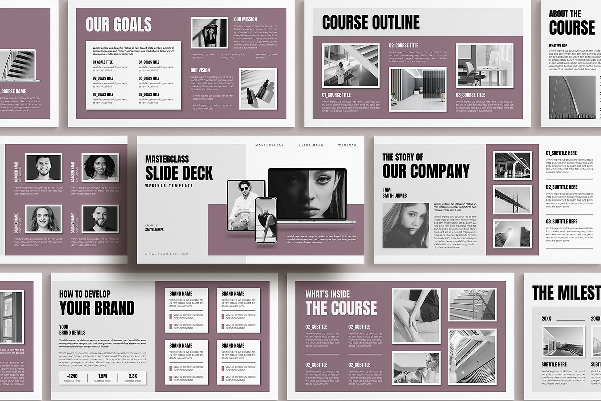 Masterclass Slide Deck Presentation, a Presentation Template by E-Type (Photo 1 of 7)