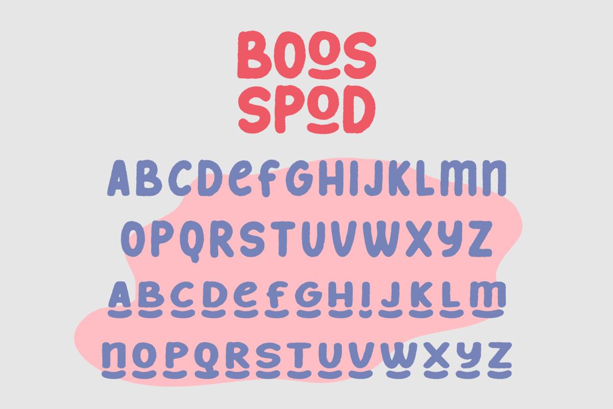 Boos Spod – Playful Doodle Font, a Font by Bayuktx (Photo 7 of 7)