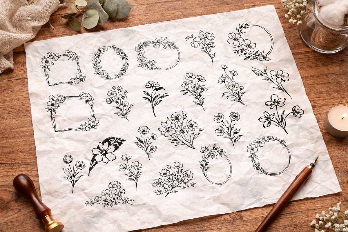 ROUGH BOTANICAL SKETCHES Vector, an Illustration by Casa Mandarina (Photo 6 of 10)