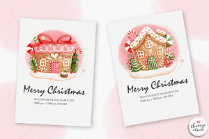 Christmas Gingerbread Houses Clipart