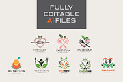 Modern Dietitian Logo Collection, a Branding & Logo Template by YUDesignStore (Thumbnail 2 of 13)