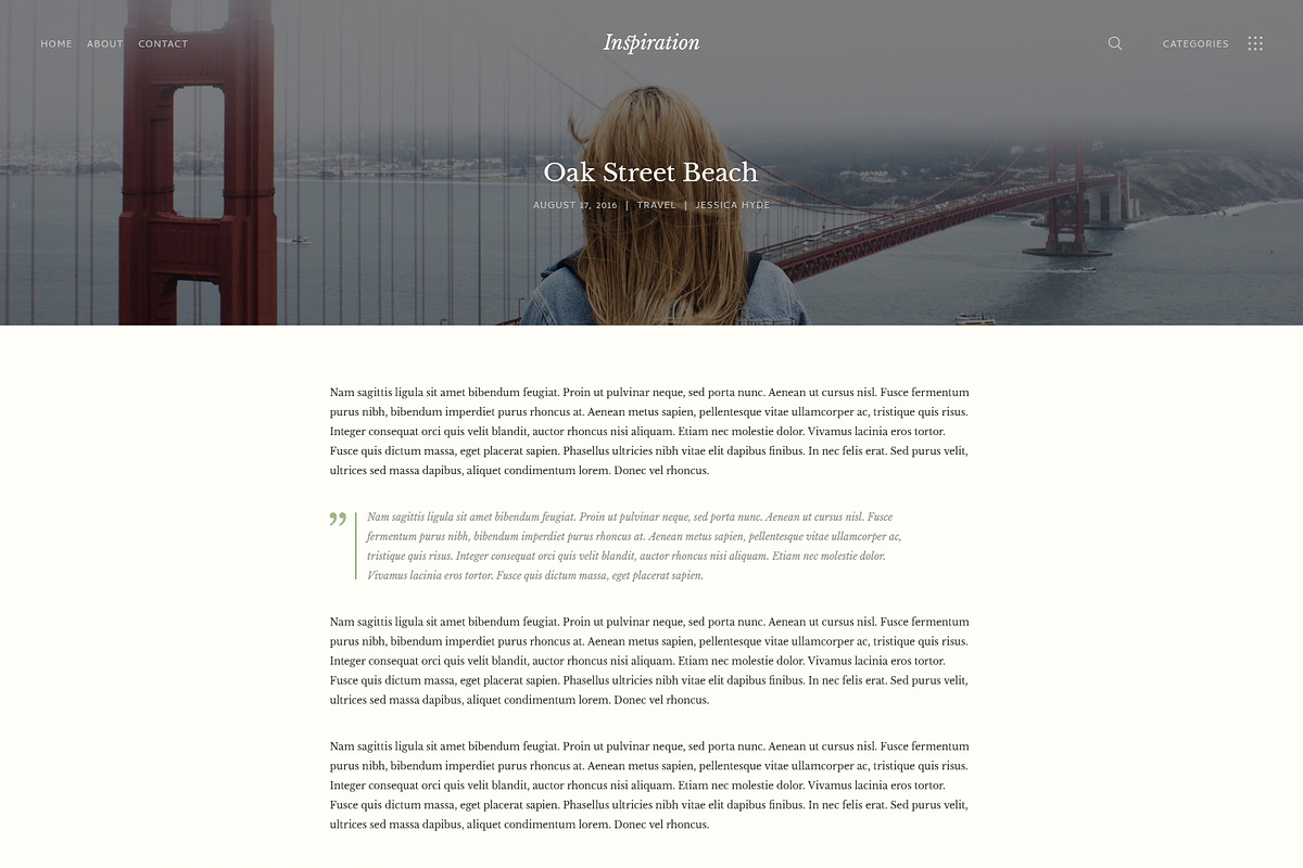 Inspiration — Lifestyle Blog PSD, a Templates & Theme by ScienteCraft (Photo 19 of 47)