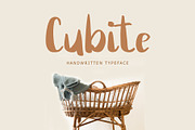 Cubite Handwritten Brush Font, a Font by Giant Design (Thumbnail 1 of 5)