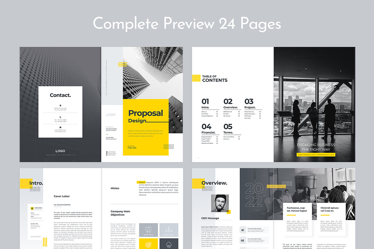 Proposal 24 Pages | DOCX, InDesign, a Brochure Template by BrochuresFactory (Photo 11 of 11)