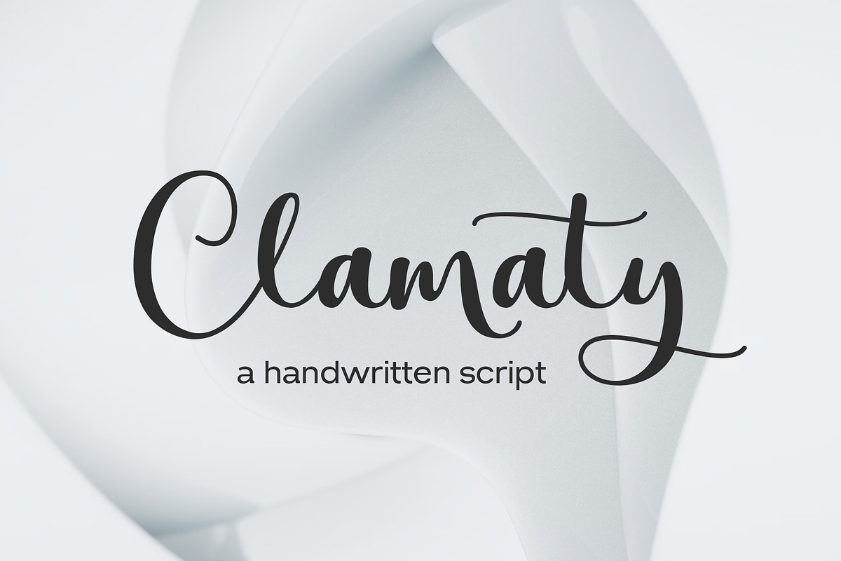 Clamaty script, a Script Font by Gatype (Photo 1 of 8)