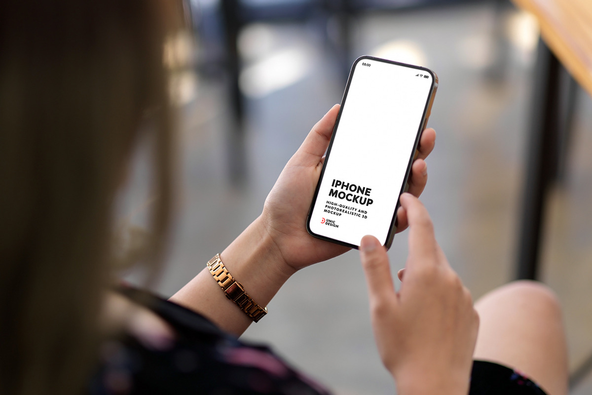 iPhone Mockup, an iPhone Mockup by UnicDesign (Photo 6 of 14)