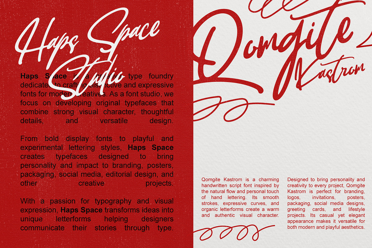 Qomgite Kastrom Handwritten Script, a Handwritten Font by Haps Space (Photo 3 of 10)