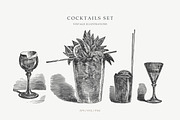 Vintage Cocktails, a Food Illustration by Retro Machine (Thumbnail 4 of 7)
