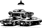 Retro Fast Car Vector SVG Bundle, an Object Graphic by jahid234 (Thumbnail 3 of 13)